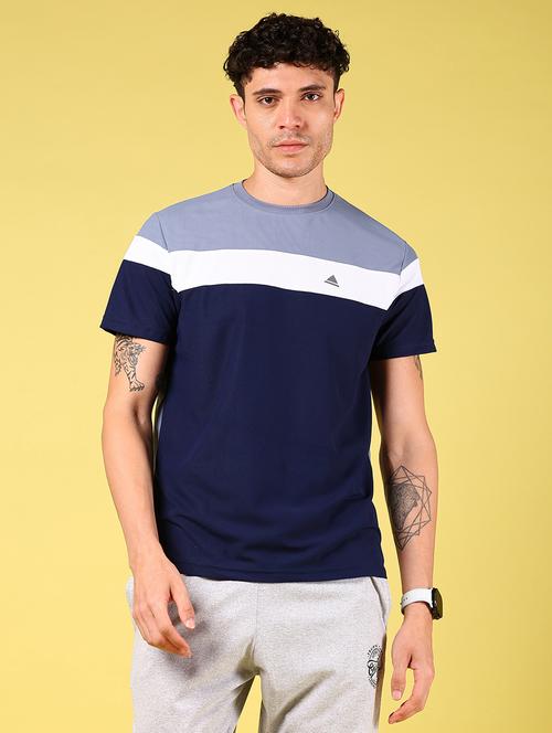 men color block short sleeve regular fit t-shirt - 21906926 - Very Small Image - 1