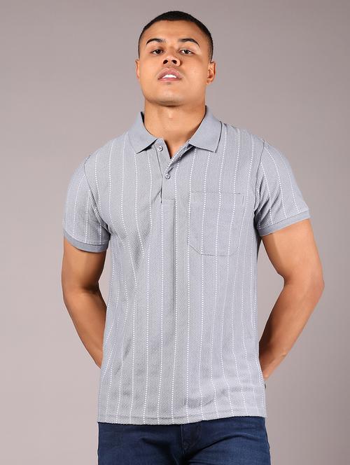 men striped short sleeve regular fit polo t-shirt - 21906933 - Very Small Image - 1