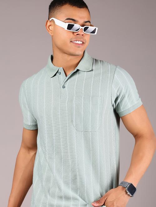 men striped short sleeve regular fit polo t-shirt - 21906938 - Very Small Image - 1