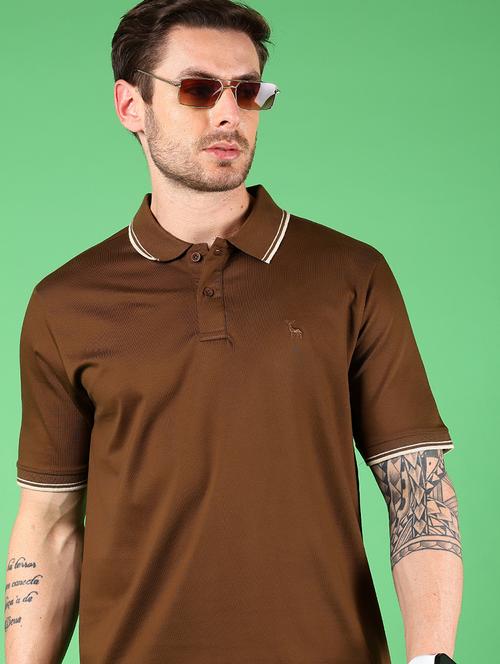 men solid short sleeve regular fit polo t-shirt - 21907666 - Very Small Image - 1