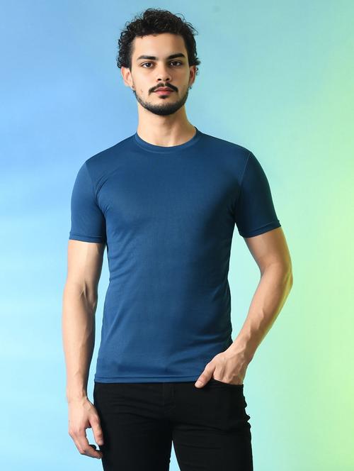 men solid round neck regualr fit t-shirt - 21908070 - Very Small Image - 1