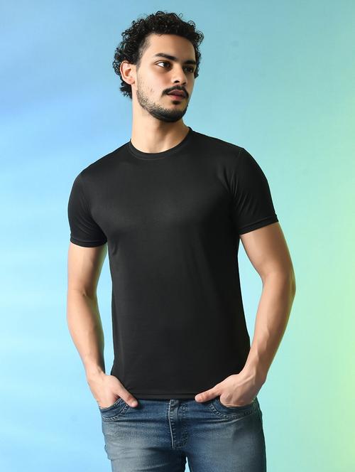men solid round neck regualr fit t-shirt - 21908072 - Very Small Image - 1