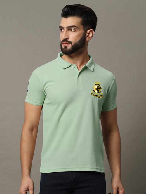 men solid short sleeve regualr fit polo t-shirt - 21908315 - Very Small Image - 1
