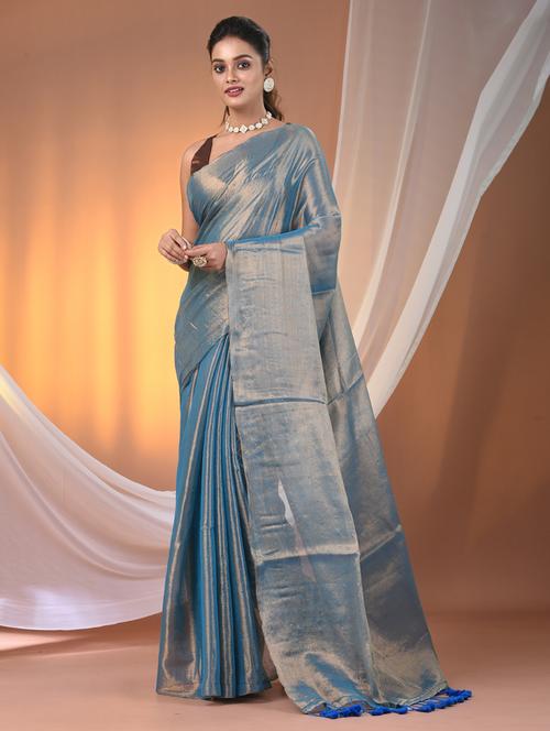 women solid casual wear saree with blouse - 21908329 - Very Small Image - 1