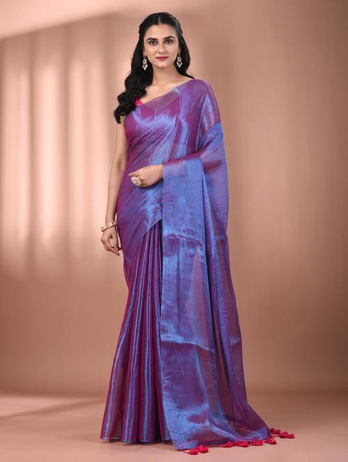 women solid casual wear saree with blouse - 21908330 - Very Small Image - 1