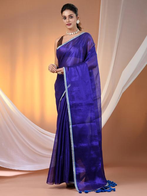 women solid casual wear saree with blouse - 21908414 - Very Small Image - 1