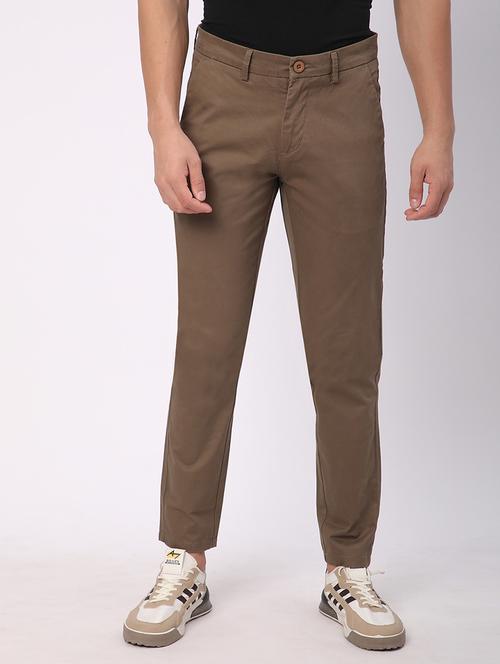 men solid mid rise chinos casual trouser - 21908805 - Very Small Image - 1