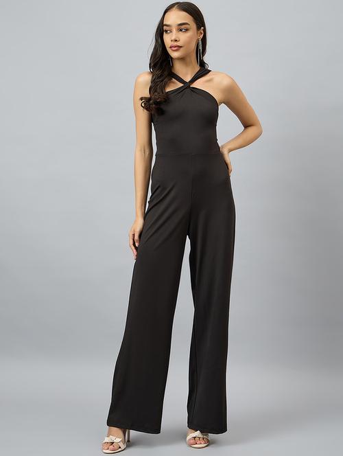 women solid hatter neck backless jumpsuit - 21908955 - Very Small Image - 1