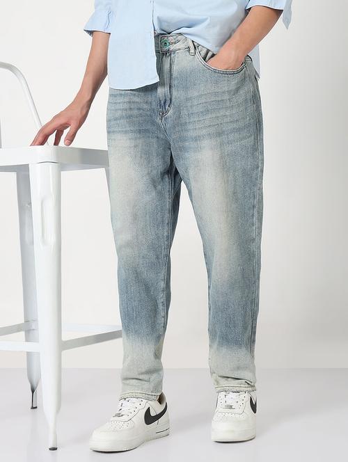 men washed mid rise straight fit jean - 21909002 - Very Small Image - 1