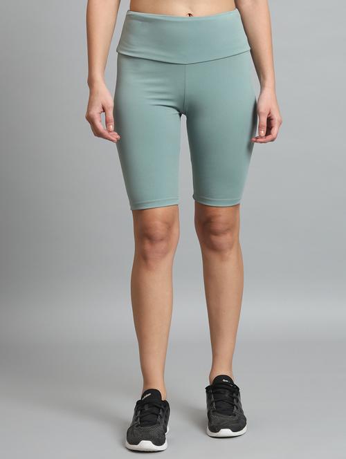 women solid high rise cycling shorts  - 21909254 - Very Small Image - 1