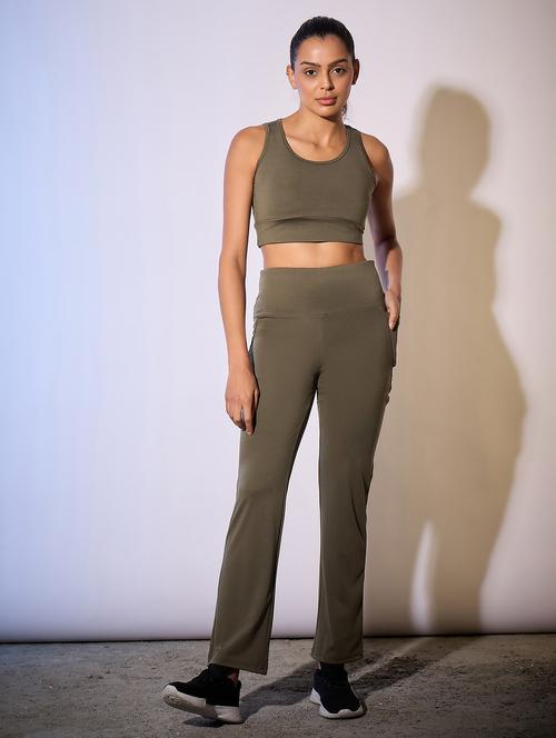 women solid active wear co-ord set - 21909262 - Very Small Image - 1