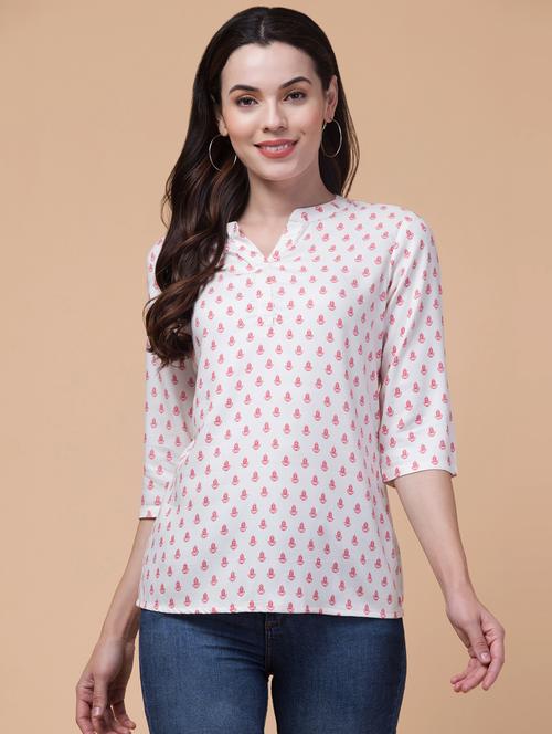 women three quarter sleeve straight kurti - 21909341 - Very Small Image - 1