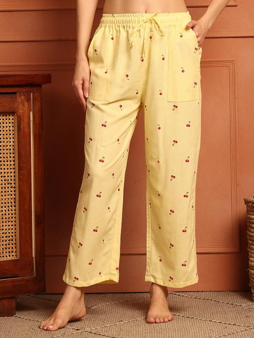 women printed mid rise loungewear pyjama - 21910145 - Very Small Image - 1