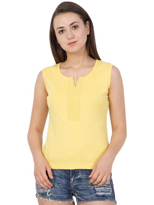 women solid sleeveless regular top - 21910590 - Very Small Image - 1