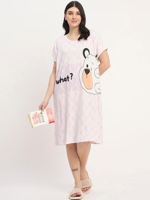 purple viscose nighty sleepshirts & - 21911563 - Very Small Image - 1