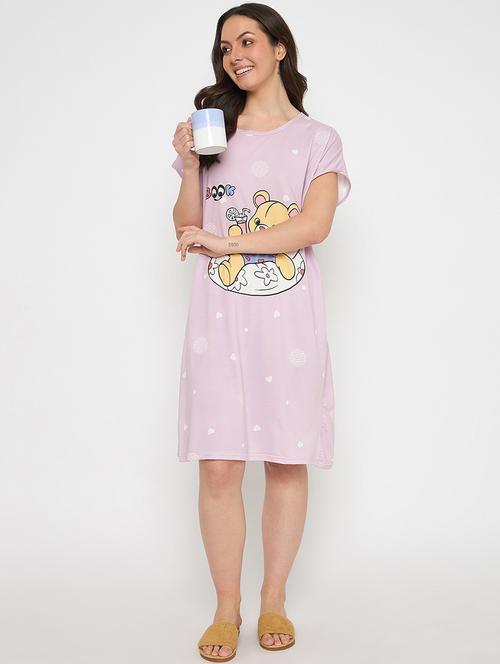 women printed short sleeves sleepshirt - 21911593 - Very Small Image - 1