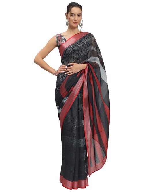 women printed casual wear saree with blouse - 21911850 - Very Small Image - 1