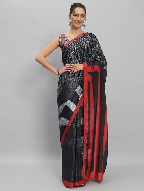 women printed casual wear saree with blouse - 21911863 - Very Small Image - 1