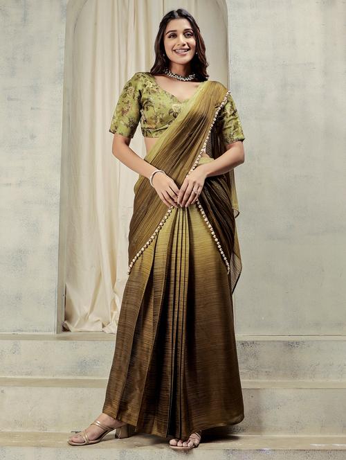women ombre ready to wear saree with blouse - 21911872 - Very Small Image - 1
