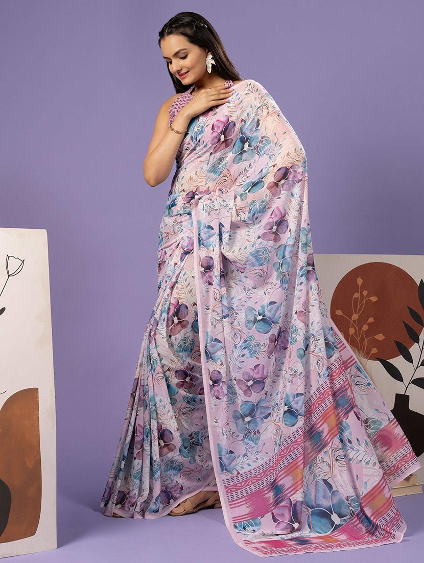 women floral printed ready to wear saree with blouse - 21911988 - Standard Image - 1
