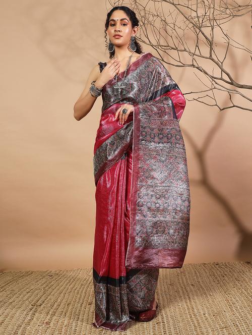 women printed casual wear saree with blouse - 21912118 - Very Small Image - 1