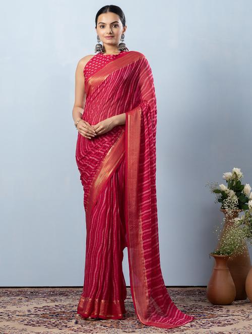women printed casual wear saree with blouse - 21912368 - Very Small Image - 1