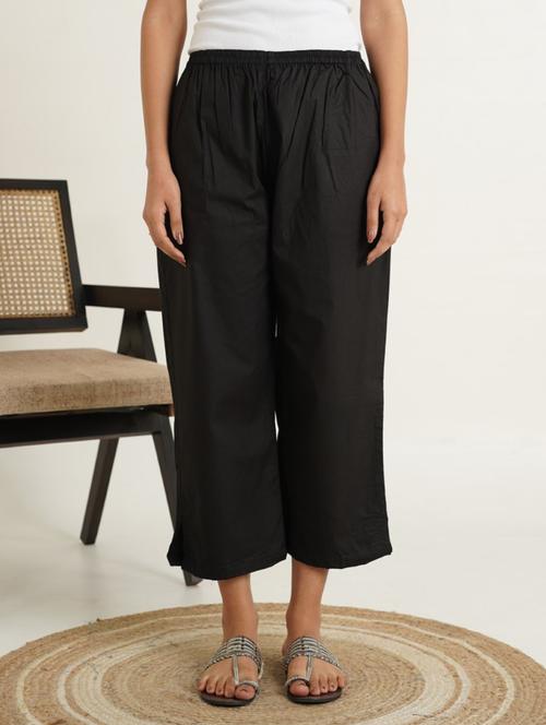 women solid mid rise cropped pant - 21913062 - Very Small Image - 1