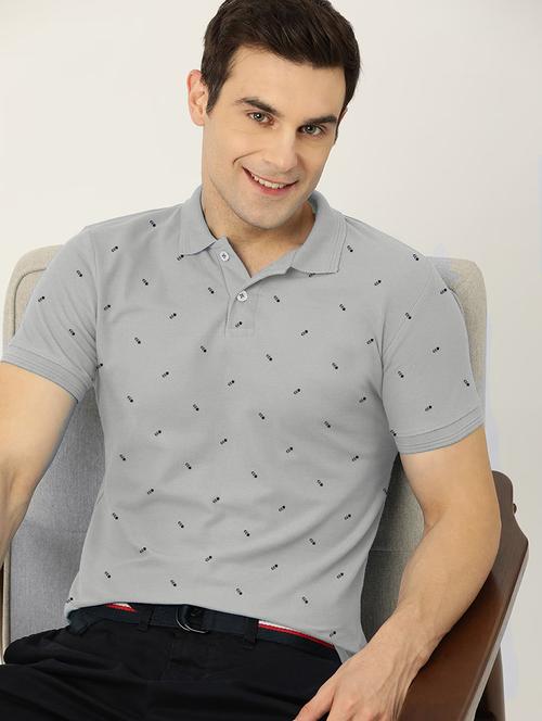 men printed short sleeve regular fit polo t-shirt - 21913278 - Very Small Image - 1