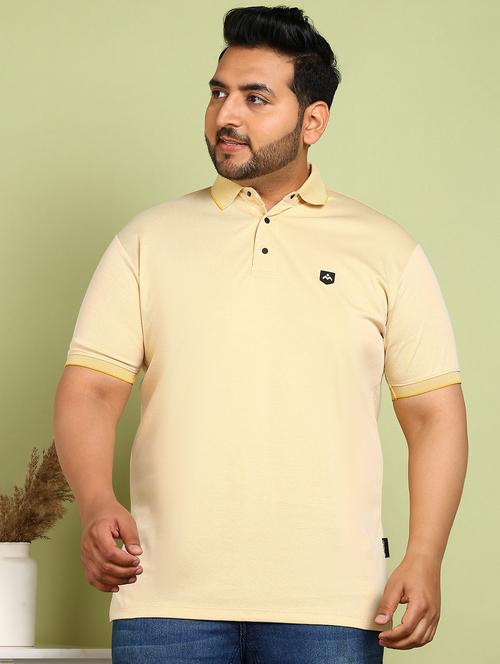 men plus size solid short sleeve polo t-shirt - 21913993 - Very Small Image - 1