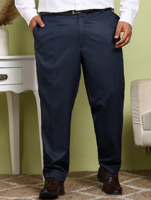 men plus size solid flat front formal trouser - 21914007 - Very Small Image - 1