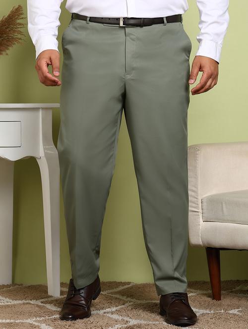 men plus size solid flat front formal trouser - 21914009 - Very Small Image - 1