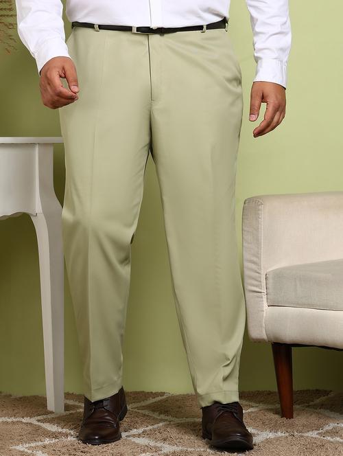men plus size solid flat front formal trouser - 21914012 - Very Small Image - 1