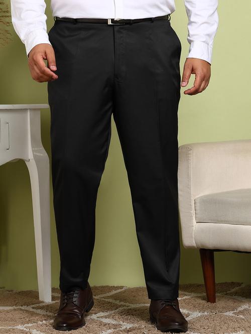 men plus size solid flat front formal trouser - 21914013 - Very Small Image - 1