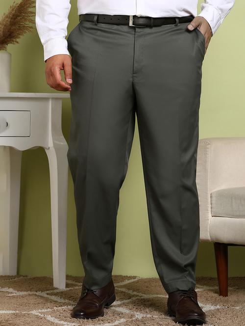 men plus size solid flat front formal trouser - 21914014 - Very Small Image - 1