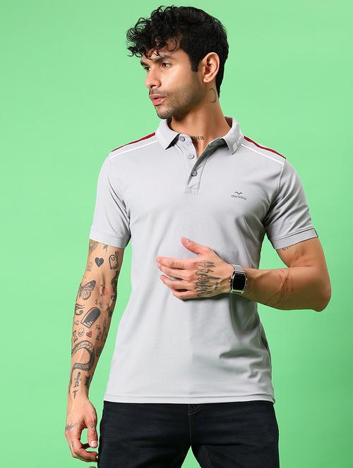 men solid short sleeve slim fit polo t-shirt - 21914983 - Very Small Image - 1
