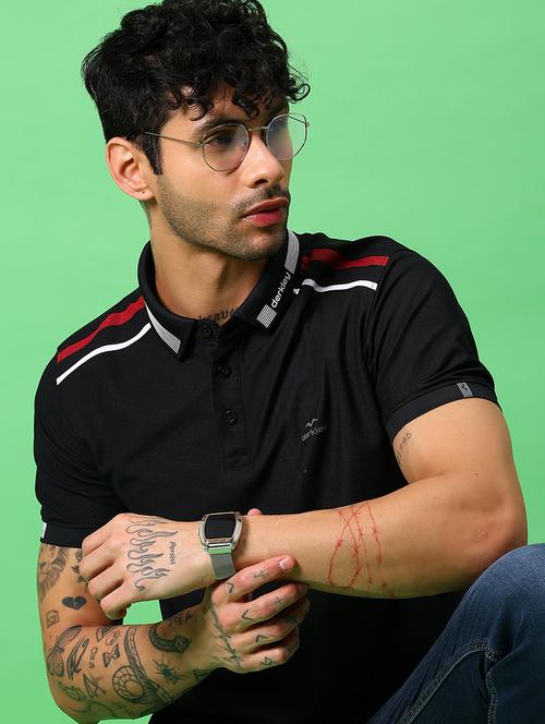 men solid short sleeve slim fit polo t-shirt - 21914985 - Very Small Image - 1