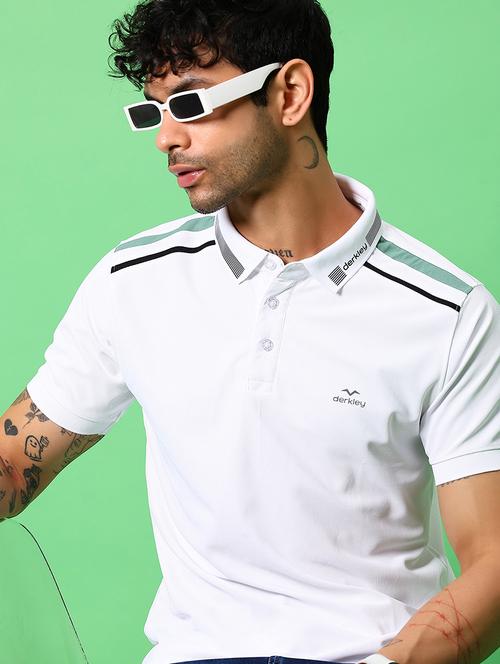 men solid short sleeve slim fit polo t-shirt - 21914986 - Very Small Image - 1