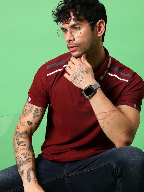 men solid short sleeve slim fit polo t-shirt - 21914988 - Very Small Image - 1