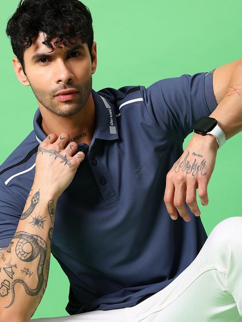 men solid short sleeve slim fit polo t-shirt - 21914991 - Very Small Image - 1