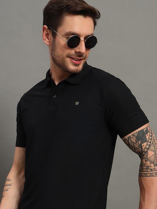 men solid short sleeves polo t-shirt - 21915430 - Very Small Image - 1