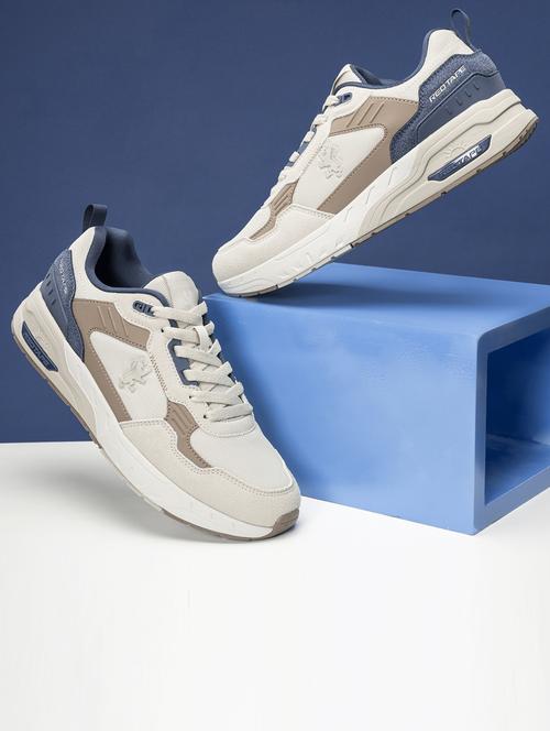 men beige lace up sneaker - 21915906 - Very Small Image - 1