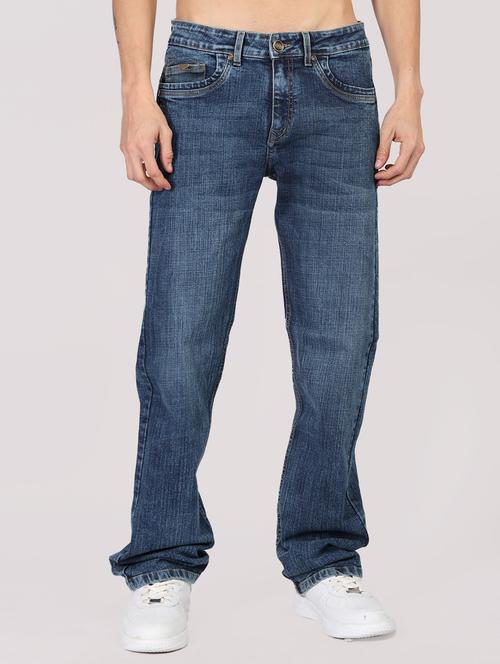 men washed mid irse straight fit jean - 21916391 - Very Small Image - 1