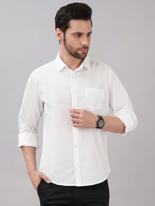 men solid long sleeve regular fit casual shirt - 21917035 - Very Small Image - 1