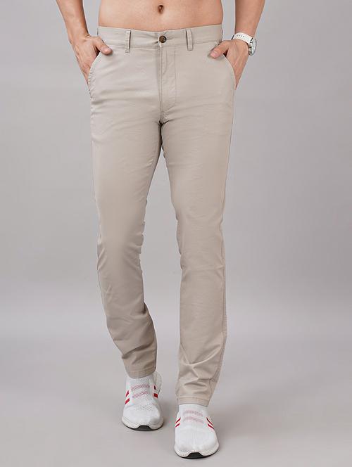men solid mid rise slim fit chinos  - 21917051 - Very Small Image - 1
