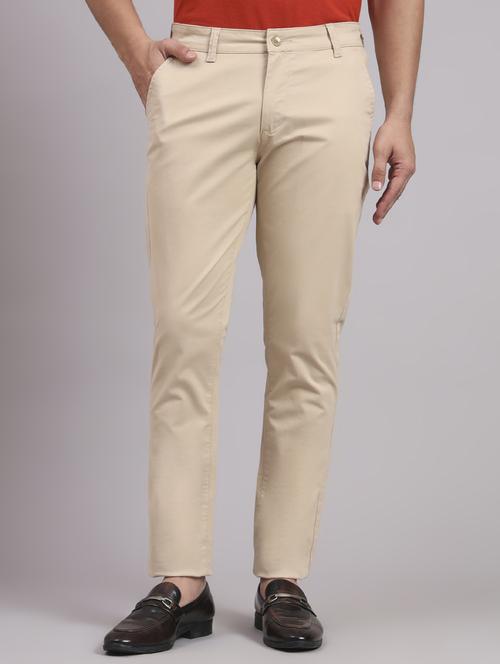 men solid mid rise chinos casual trouser - 21917062 - Very Small Image - 1