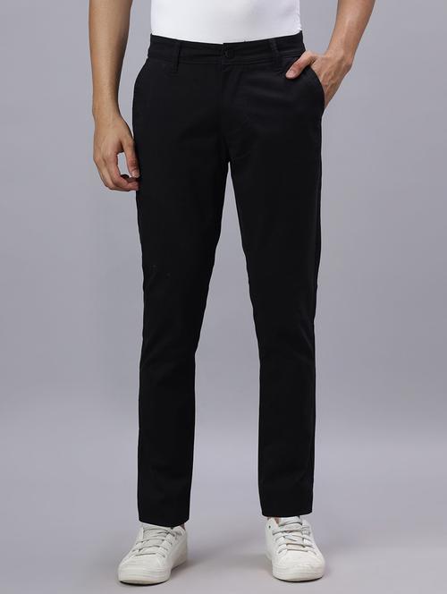 men solid mid rise slim fit chinos - 21917065 - Very Small Image - 1