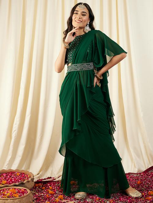 women solid ready to wear saree - 21917510 - Very Small Image - 1