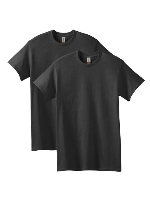 men pack of 2 solid regular fit t-shirt - 21917662 - Very Small Image - 1