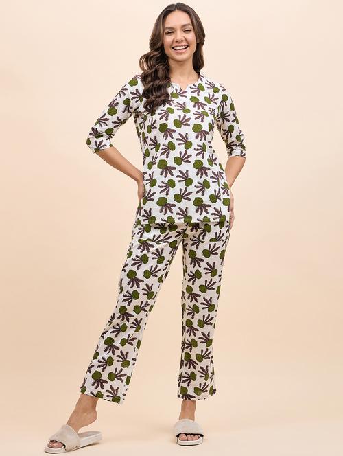 women printed nightwear pyjama set - 21917734 - Very Small Image - 1