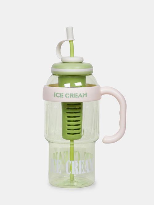 ice cream print water bottle with straw - 21918459 - Very Small Image - 1